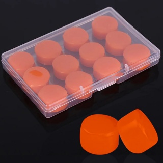 Protetor Auricular - Silicone Moldável - 6 pares - 32 dB -  Laranja