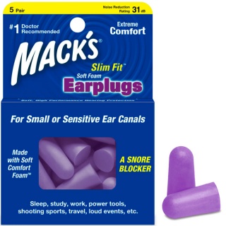 Protetor Auricular - Macks Slim Fit - 5 Pares - 31 dB - Para Mulheres e Canais Auditivos Pequenos 